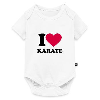 I LOVE Karate - Baby Premium short-sleeve bodysuit - white - Front