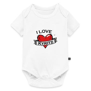 Kyritz - Ich liebe Stadtnamen in Tattoo Stil - Baby Premium Kurzarmbody - Weiß - Vorne