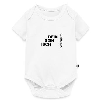 Dein Bein isch verdreht - Baby Premium Kurzarmbody - Weiß - Vorne