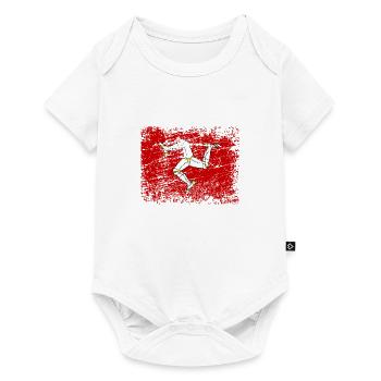 Isle of Man Flagge Triskele Flag of Isle of Man - Baby Premium Kurzarmbody - Weiß - Vorne