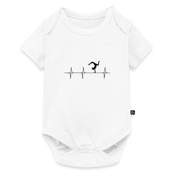 Heartbeat acrobatics yoga heartbeat rhythmic - Baby Premium short-sleeve bodysuit - white - Front