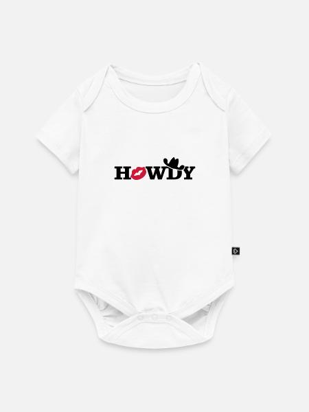 howdy (a, 2c) - Baby Premium Kurzarmbody - Weiß