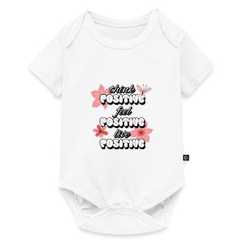 Think Positive Feel Positive Live Positive Women - Baby Premium short-sleeve bodysuit - white - Front