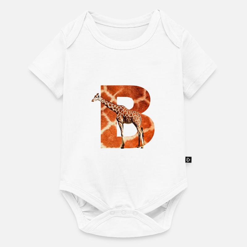 Girafe B - Body à manches courtes Premium Bébé - blanc
