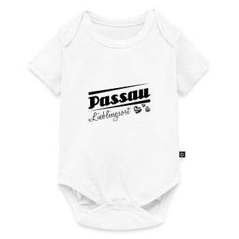 Passau - Lieblingsort mit Stadtnamen - Baby Premium Kurzarmbody - Weiß - Vorne