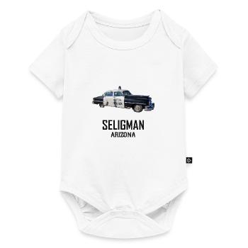 Old car in Seligman in Arizona, US Road 66 - Baby Premium short-sleeve bodysuit - white - Front