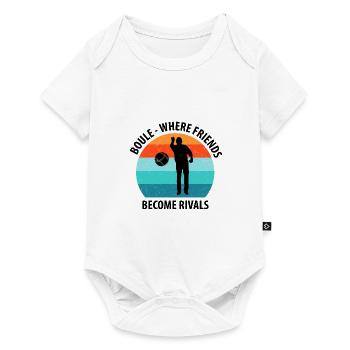 Boule Petanque Boccia Boules - Baby Premium Kurzarmbody - Weiß - Vorne
