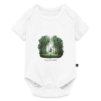 Yoga is my Therapy – Yoga & Meditation Forest - Baby Premium short-sleeve bodysuit - white - Front