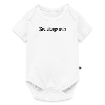 God always wins - Christian - Baby Premium short-sleeve bodysuit - white - Front