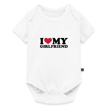 I love my girlfriend - Body à manches courtes Premium Bébé - blanc - Devant