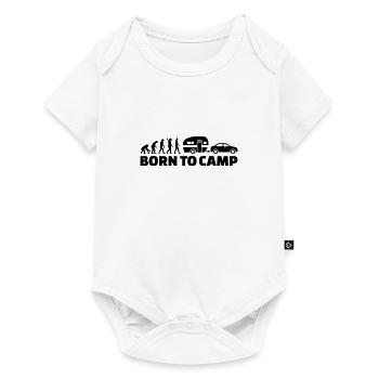 Wohnwagen - Baby Premium Kurzarmbody - Weiß - Vorne