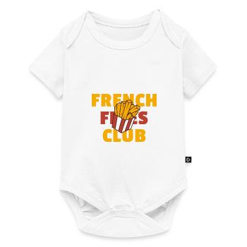 Club de frites - Design amusant de frites - Body à manches courtes Premium Bébé - blanc - Devant