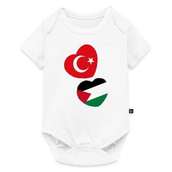 Turkey - Palestine - Baby Premium short-sleeve bodysuit - white - Front
