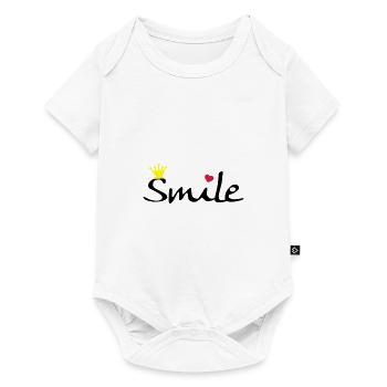 Smile - Baby Premium Kurzarmbody - Weiß - Vorne
