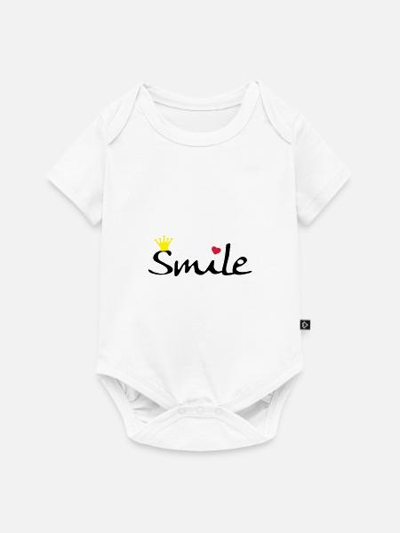 Smile - Baby Premium Kurzarmbody - Weiß