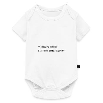 Weitere Infos auf der Rückseite* - Baby Premium Kurzarmbody - Weiß - Vorne