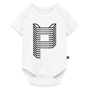 Conception unique du logo Letter P - Body à manches courtes Premium Bébé - blanc - Devant
