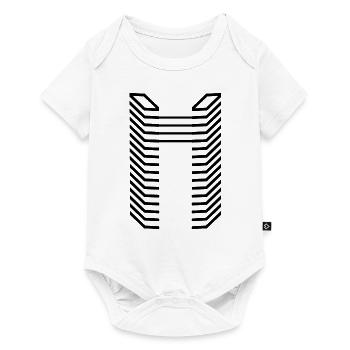 Unique Letter n Logo Design - Body à manches courtes Premium Bébé - blanc - Devant