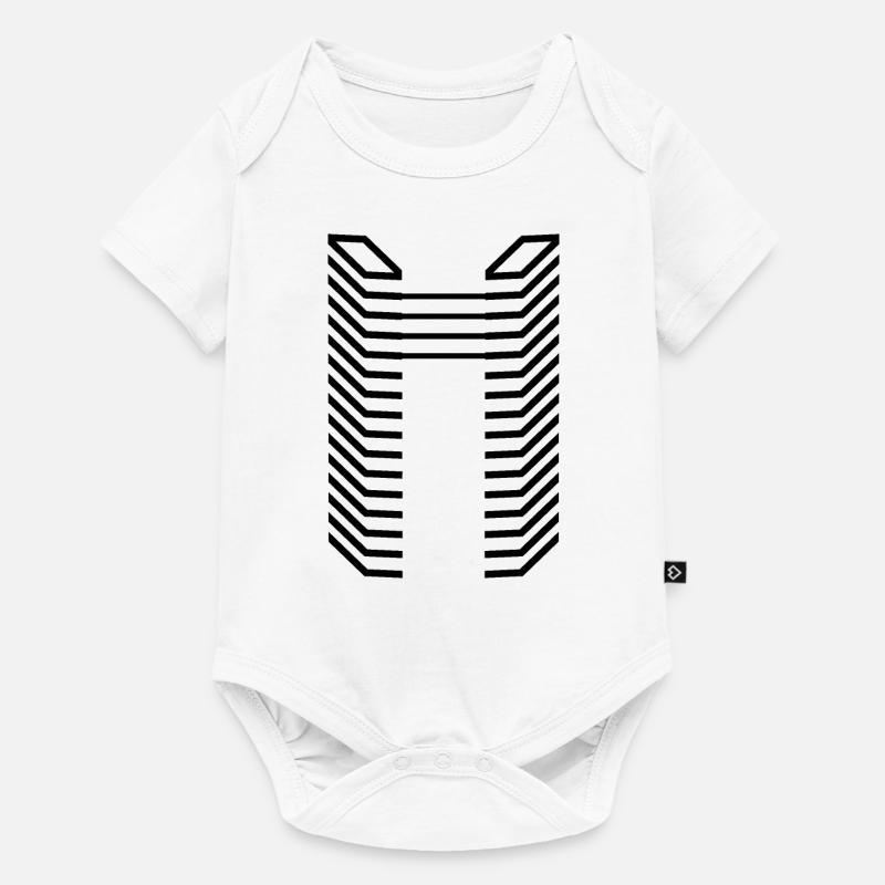 Einzigartiges Buchstaben-n-Logo-Design - Baby Premium Kurzarmbody - Weiß