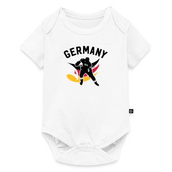 GERMANY EISHOCKEY STÜRMER MIT ADLER - Baby Premium Kurzarmbody - Weiß - Vorne