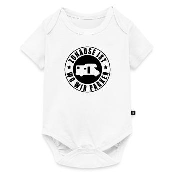 La maison est où nous nous garons - Body à manches courtes Premium Bébé - blanc - Devant