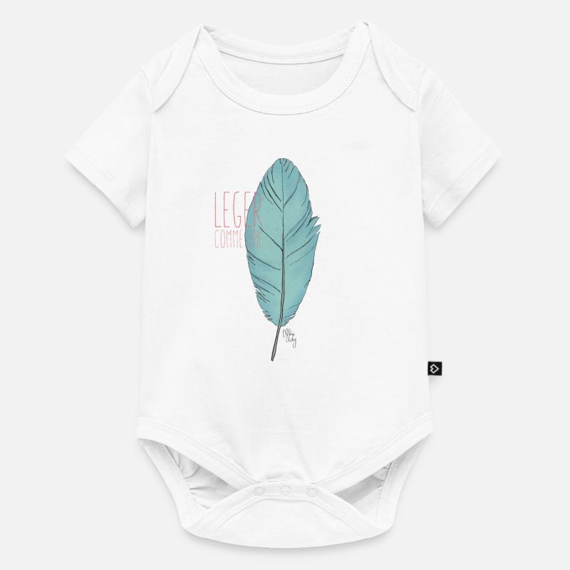 plume - Body à manches courtes Premium Bébé - blanc