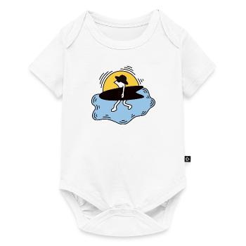 Surfing Illustration - Baby Premium Kurzarmbody - Weiß - Vorne