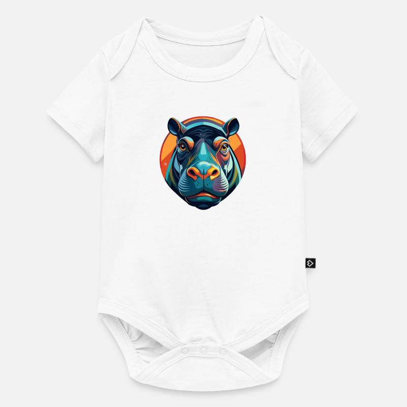 Hippopotame - Body à manches courtes Premium Bébé - blanc