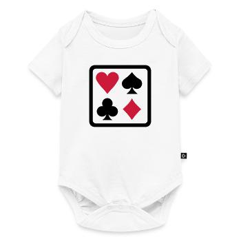 Poker - Baby Premium Kurzarmbody - Weiß - Vorne