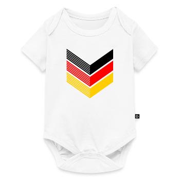 Drapeau Allemagne Drapeau allemand utilisé look home - Body à manches courtes Premium Bébé - blanc - Devant