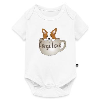 Amour Corgi - Body à manches courtes Premium Bébé - blanc - Devant