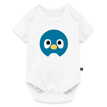 Cartoon Penguin Face - Baby Premium short-sleeve bodysuit - white - Front