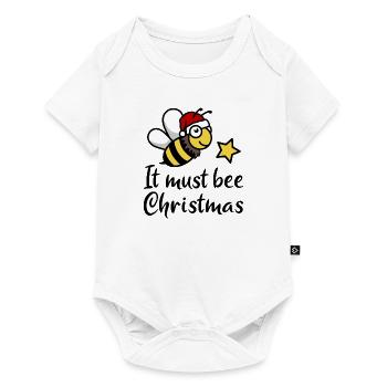 Weihnachten Biene must bee christmas - Baby Premium Kurzarmbody - Weiß - Vorne