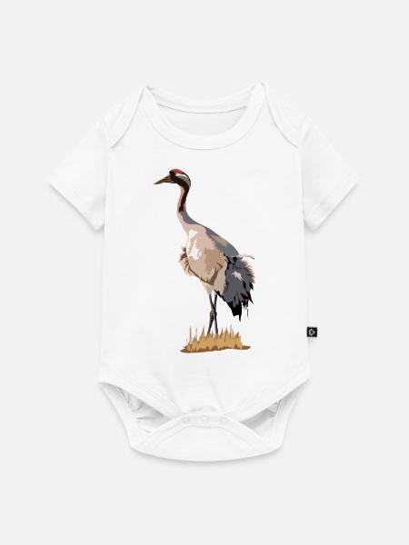 Kranich - Baby Premium Kurzarmbody - Weiß