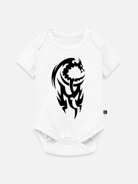 tribal dragon - Baby Premium Kurzarmbody - Weiß