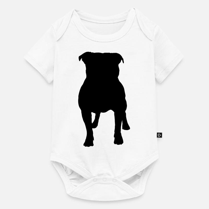 Vector dog Silhouette - Body à manches courtes Premium Bébé - blanc