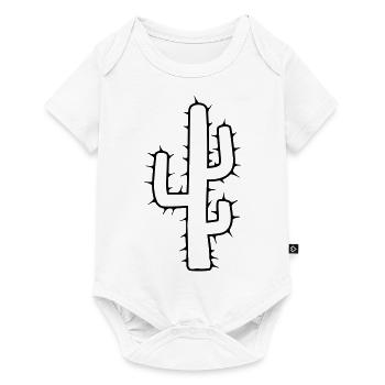 grand cactus désert épine - Body à manches courtes Premium Bébé - blanc - Devant