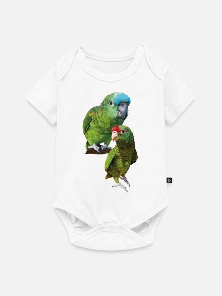 Papageien aus dem Amazonas - Baby Premium Kurzarmbody - Weiß
