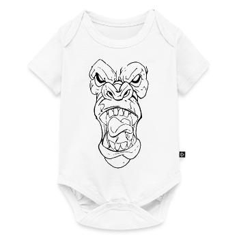 Angry Gorilla Silverback - Baby Premium short-sleeve bodysuit - white - Front