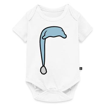 Schlafmütze mit Bommel - Baby Premium Kurzarmbody - Weiß - Vorne