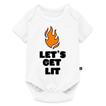 FEU DE FEU PLUS LÉGER FEU DE CAMP TERRAIN DE CAMPING MOTIFS DE CAMP - Body à manches courtes Premium Bébé - blanc - Devant