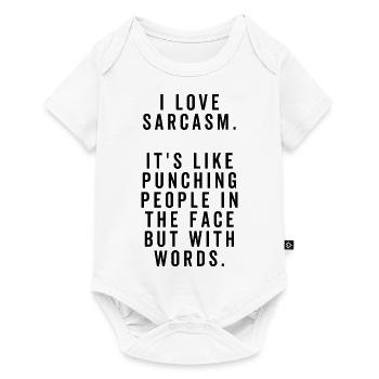 I Love Sarcasm It's Like Punching People - Baby Premium short-sleeve bodysuit - white - Front