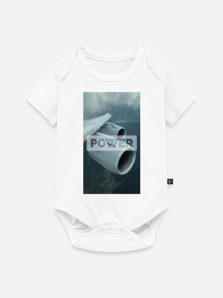 TURBINE POWER - Baby Premium Kurzarmbody - Weiß