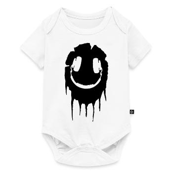 Smile Acid Headphone 303 Black - Baby Premium Kurzarmbody - Weiß - Vorne