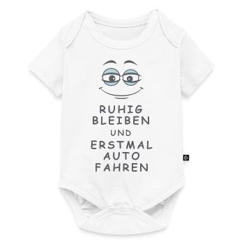 Auto fahren - Baby Premium Kurzarmbody - Weiß - Vorne