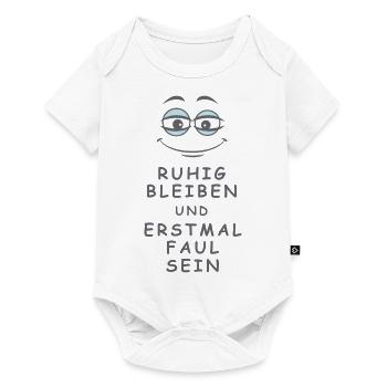 Faul sein - Baby Premium Kurzarmbody - Weiß - Vorne