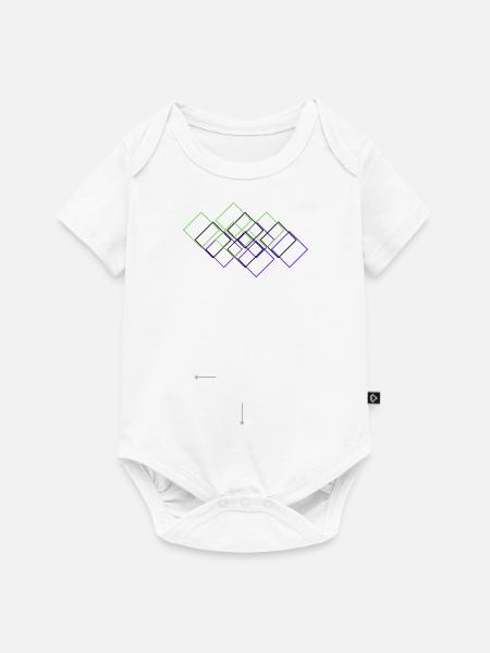 Geometrisch - Baby Premium Kurzarmbody - Weiß