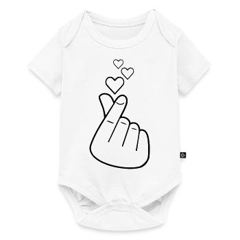 Love sign - Baby Premium Kurzarmbody - Weiß - Vorne