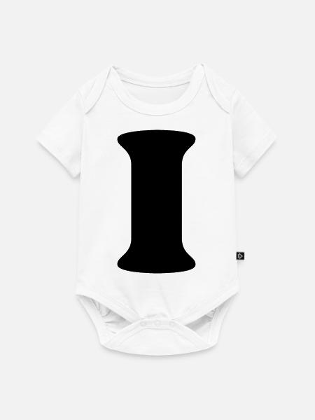 Buchstabe i - Baby Premium Kurzarmbody - Weiß