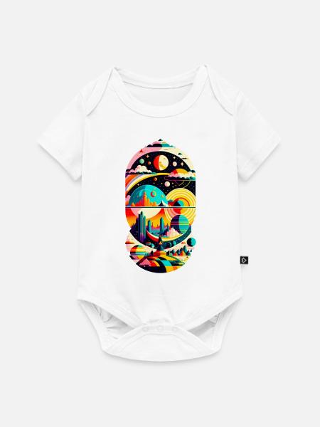 Cosmic Landscape 01 - Baby Premium Kurzarmbody - Weiß